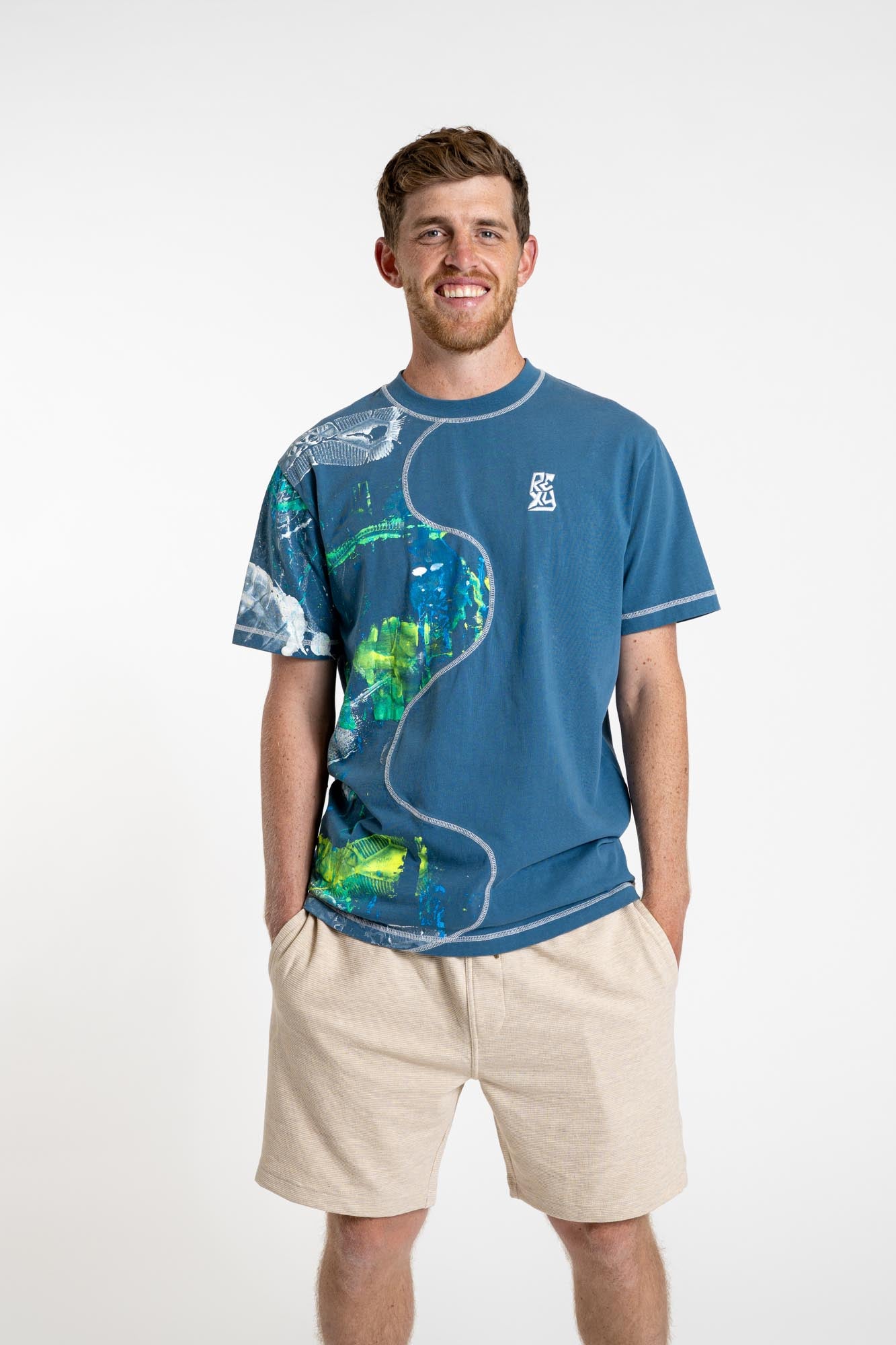 NAVY STAMPEDE TEE