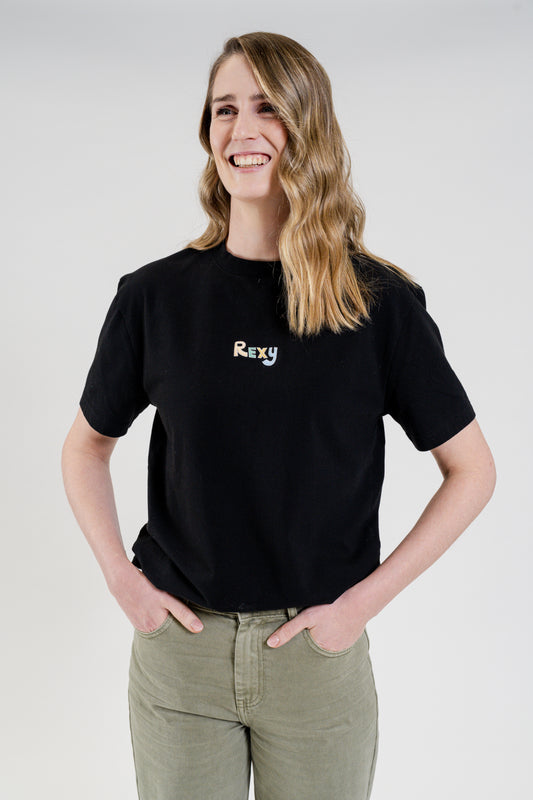 Rexy Staple Black Tee - Scooter Rexy (Adult)