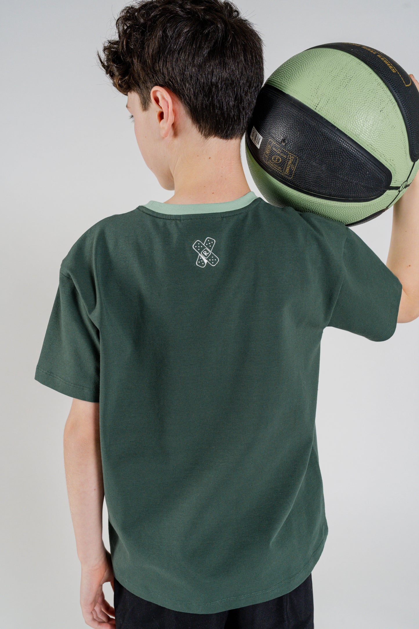 Rexy Adventure Tee - Forest Green Bandaid Rexy (Kids)