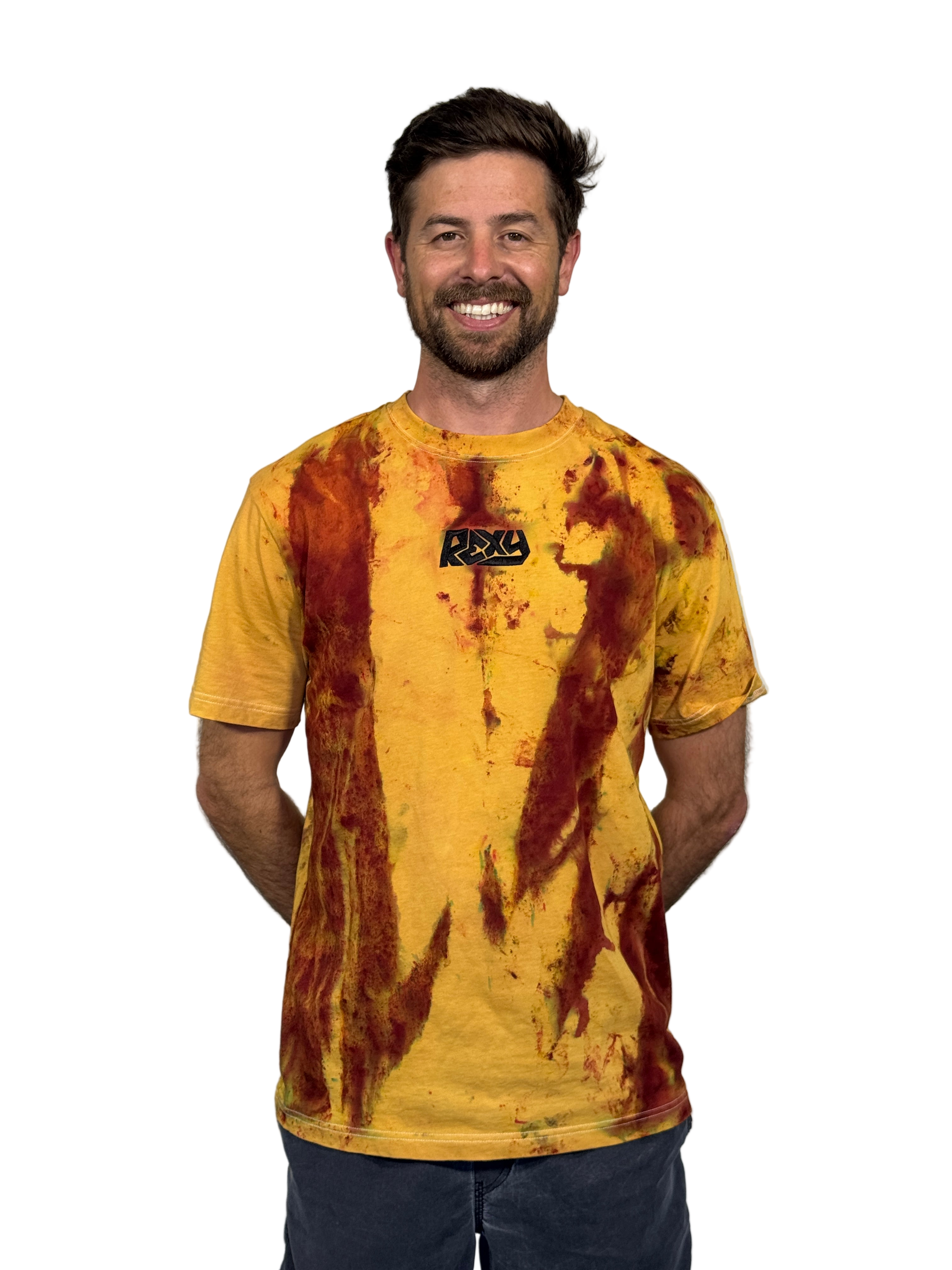 FLAME RED Tie-Dye Tee